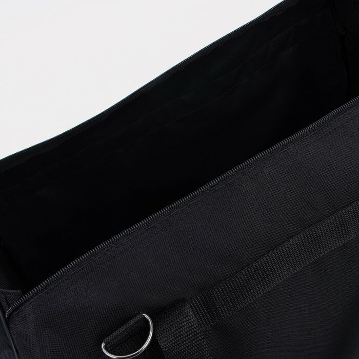 Luris Сумка дорожная, 3 отдела на молниях, наружный карман, длинный ремень, цвет чёрный - фотография № 3