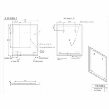 Зеркало Cersanit LED 080 Design Pro 70x85 с подсветкой часы с антизапотеванием прямоугольное (KN-LU-LED080*70-p-Os) - фотография № 3