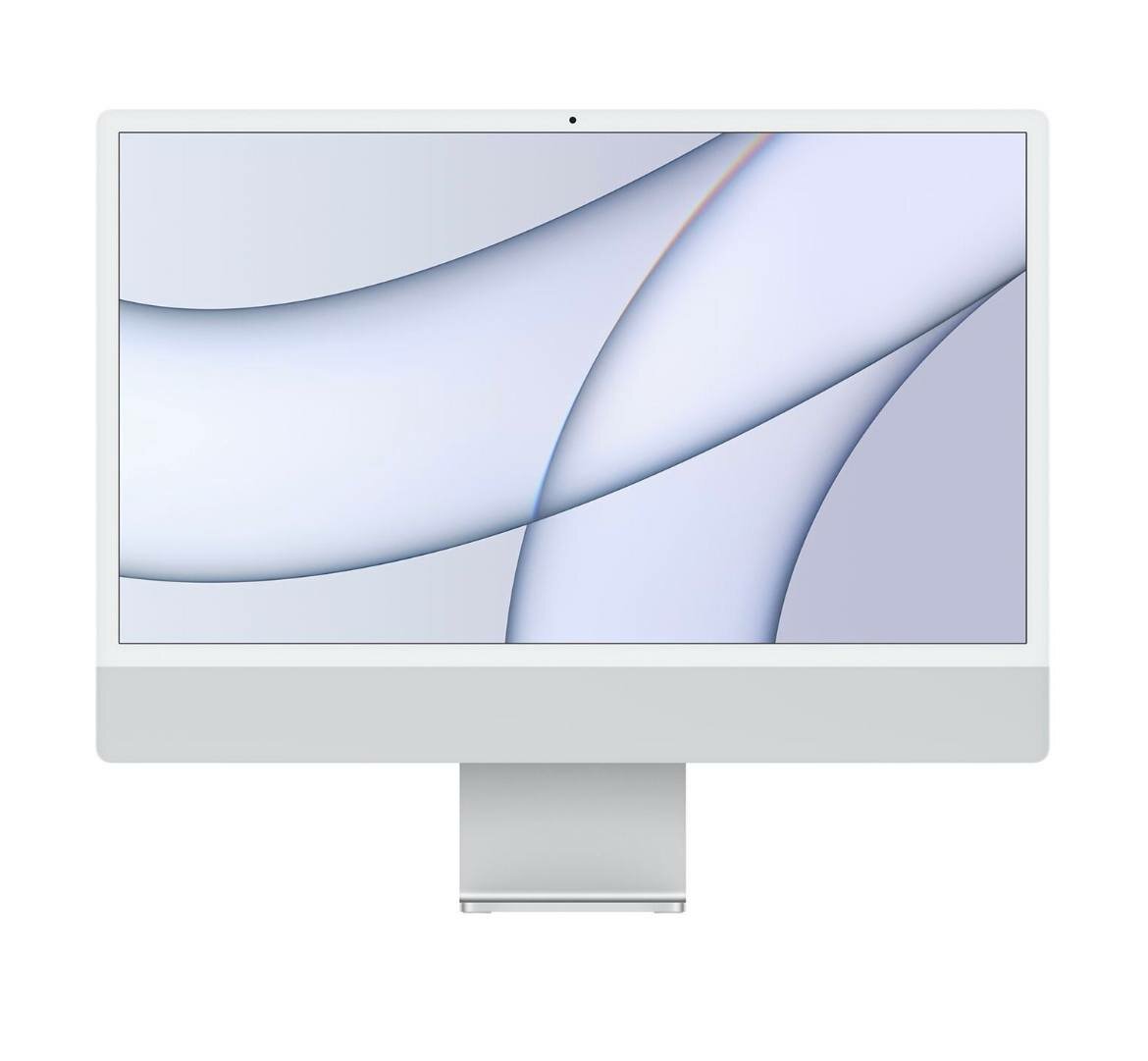 23.5" Моноблок Apple iMac 24" 2021 г. Z12Q0007H M1, RAM 8 ГБ, SSD 256 ГБ, 8-Core, MacOS, серебристый - русская раскладка клавиатуры