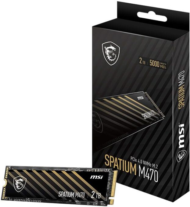 SSD жесткий диск MSI 4.0 NVME M.2 2TB SPATIUM M470 2TB