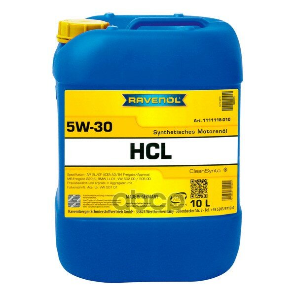 Ravenol Моторное Масло Ravenol Hcl Sae 5w-30 ( 10л) New