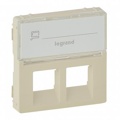 Legrand Valena Life Лицевая панель 2х RJ11, RJ45 с маркер. 755481 1 шт.