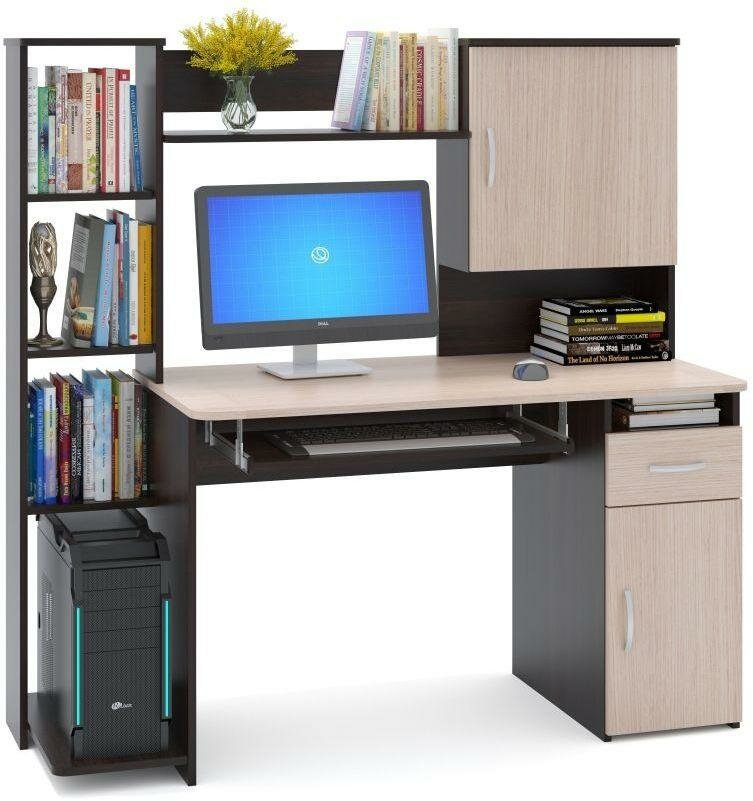 Компьютерный стол Сокол КСТ-11.1 Венге/Беленый дуб