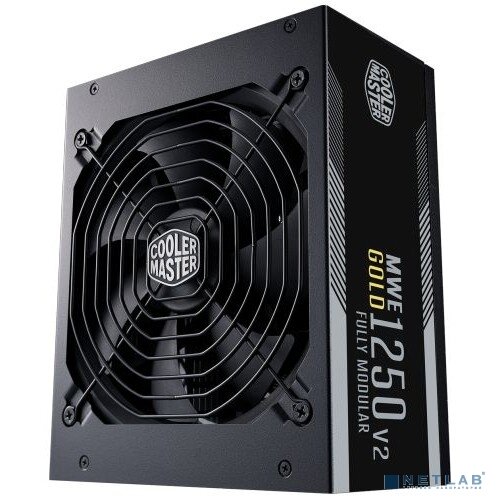 Cooler Master Блок питания Power Supply Cooler Master MWE Gold V2 ( MPE-C501-AFCAG), 1250W, ATX, 140mm, 24+4pin, 12xSATA, 8xPCI-E(6+2), APFC, 80+ Gold, w/UK Cable, Full Modular