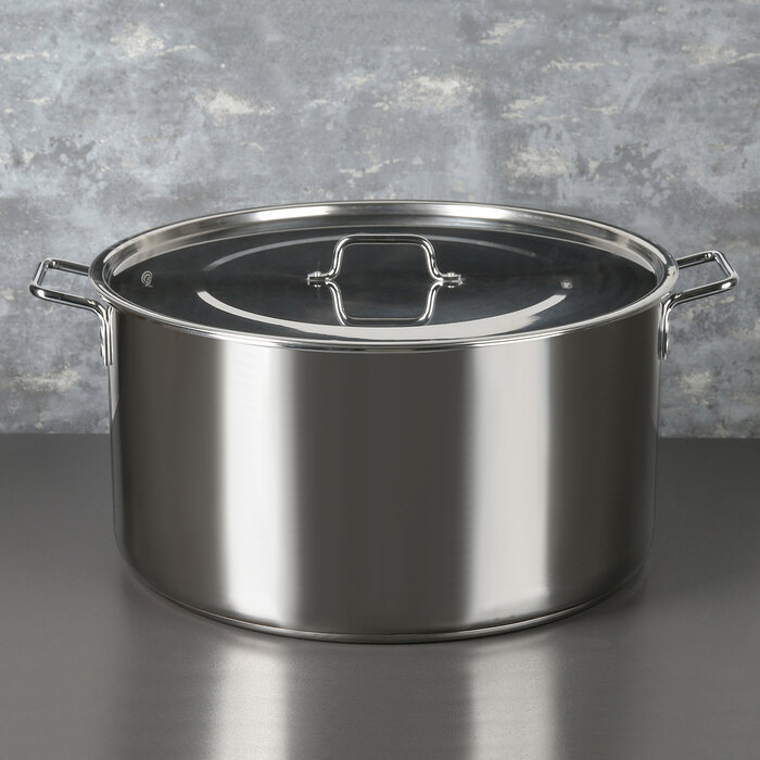 фото Котел «Общепит», 50 л, d=50 см, h=29 см, металлическая крышка, с теплораспределительным слоем