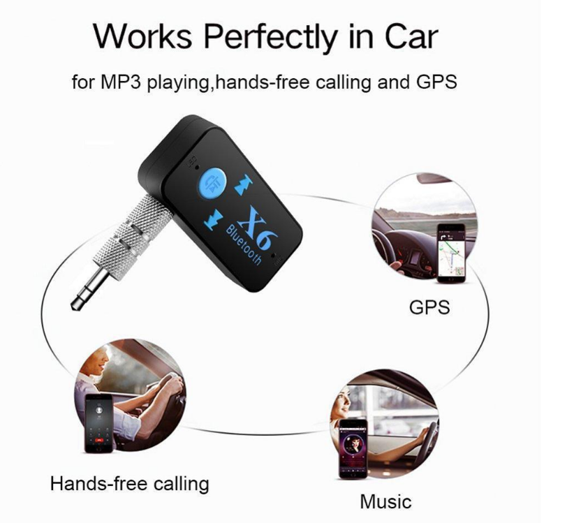 Bluetooth receiver /BT-X6/ AUX Bluetooth адаптер ресивер в машину в дом универсальный X6