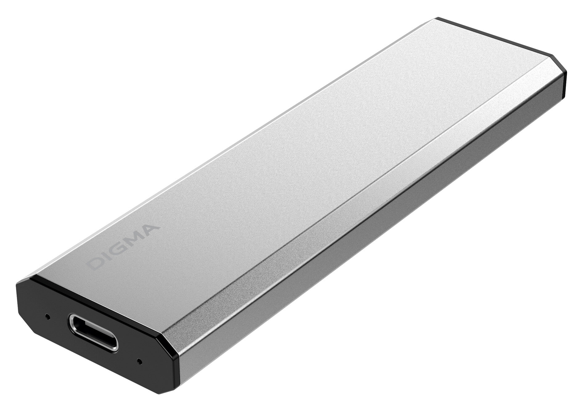 Накопитель SSD Digma USB-C 256Gb DGSR8256G1MSR RUN X 1.8" серебристый