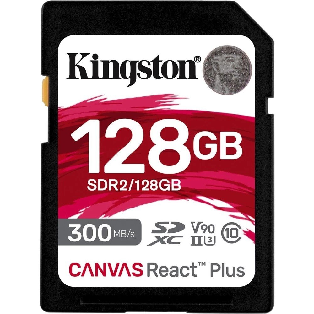 Kingston Флеш карта SDXC 128Gb Class10 Kingston SDR2/128GB Canvas React Plus w/o adapter