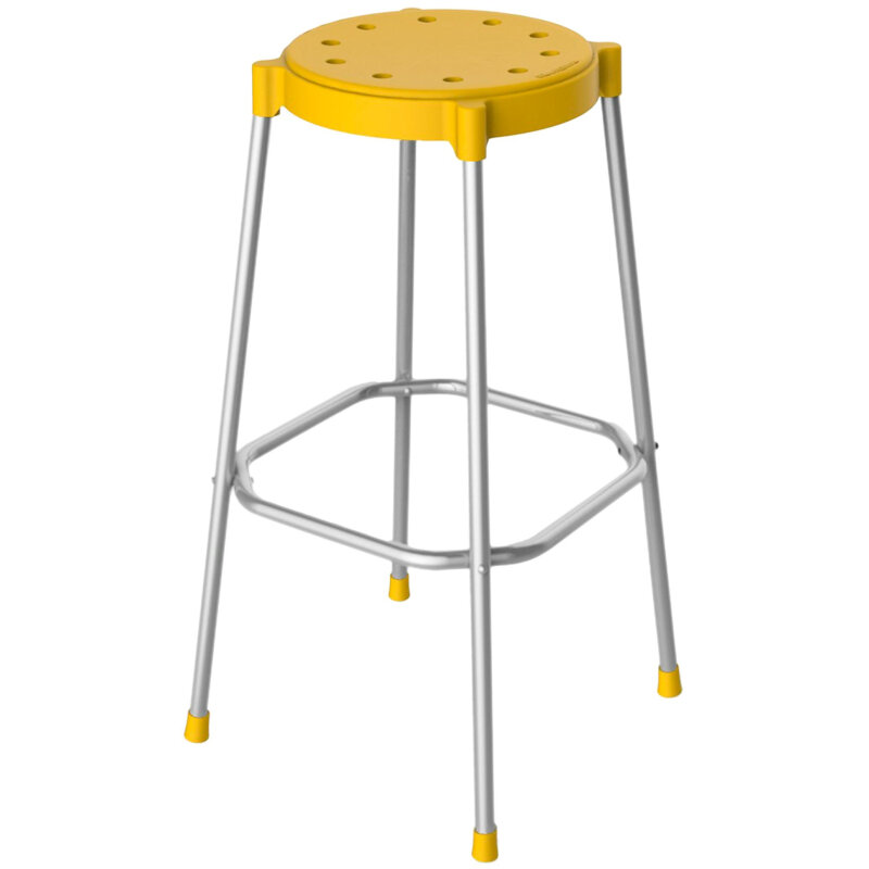 фото Стул барный EL_SHT-S48 пластик желтый/хром лак