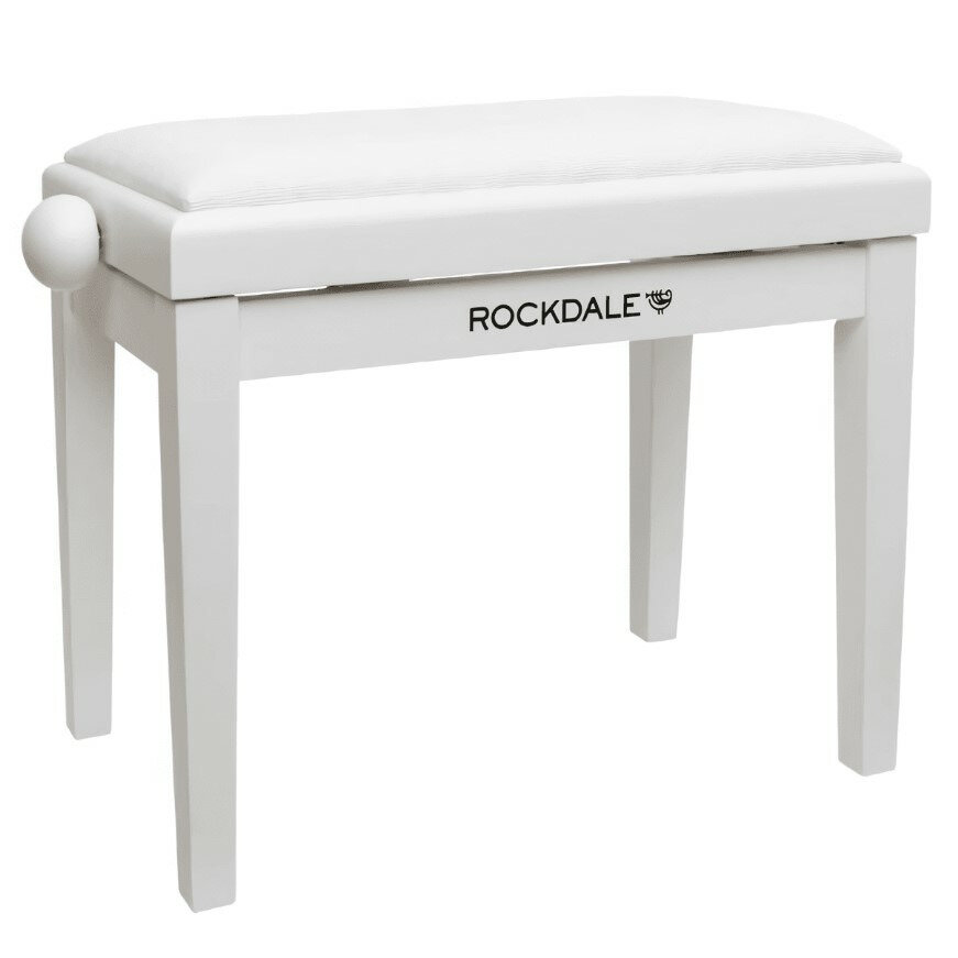 Rockdale Rhapsody 131 SV White Grey деревянная банкетка с регулировкой высоты цвет корпуса белый матовый