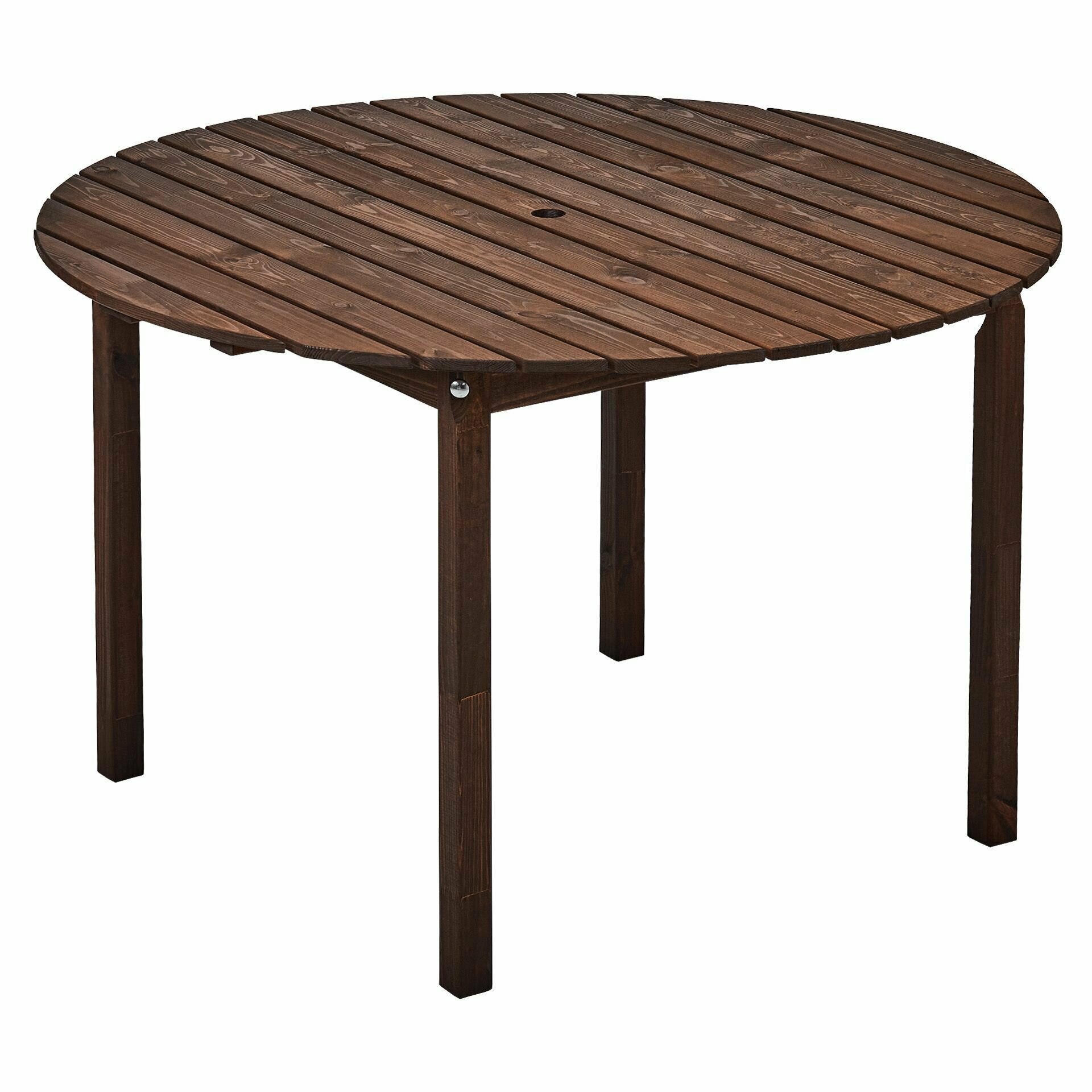 Садовый деревянный круглый обеденный стол, 120*120см, Кингстон - фотография № 9
