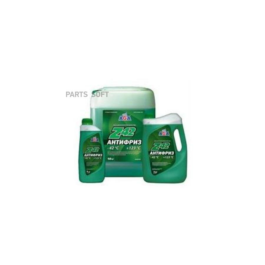 AGA AGA050Z AGA ANTIFREEZE AGA-Z42, PREMIX Антифриз, готовый к применению, зеленый, -42С (10L)