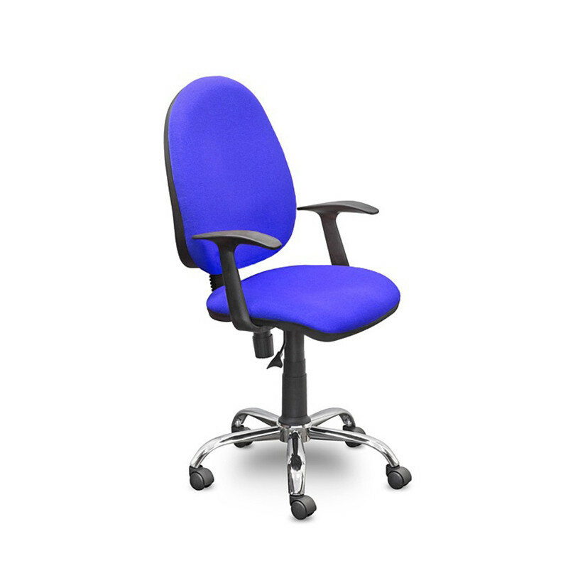 Кресло UP-EChair 223 PC ткань синяя С06 хром