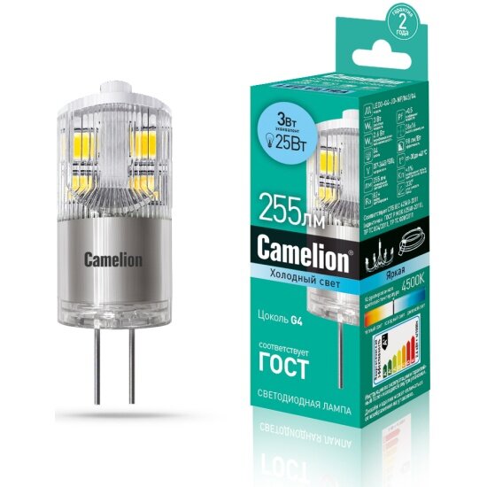 Светодиодная лампа Camelion LED3-G4-JD-NF/845/G4