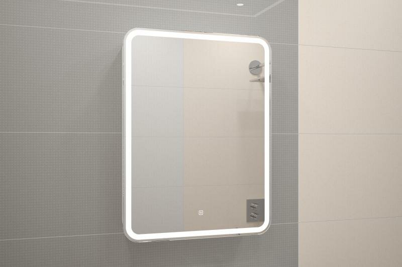 Зеркало-шкаф Misty Элиот 60х80 LED с розеткой R - фотография № 1