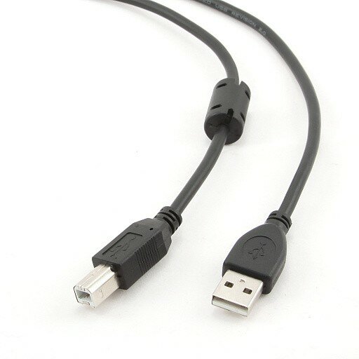 Fillum кабель Filum Кабель USB 2.0 Pro, 1 м., ферритовое кольцо, черный, разъемы: USB A male-USB B male, пакет. FL-CPro-U2-AM-BM-F1-1M 894161