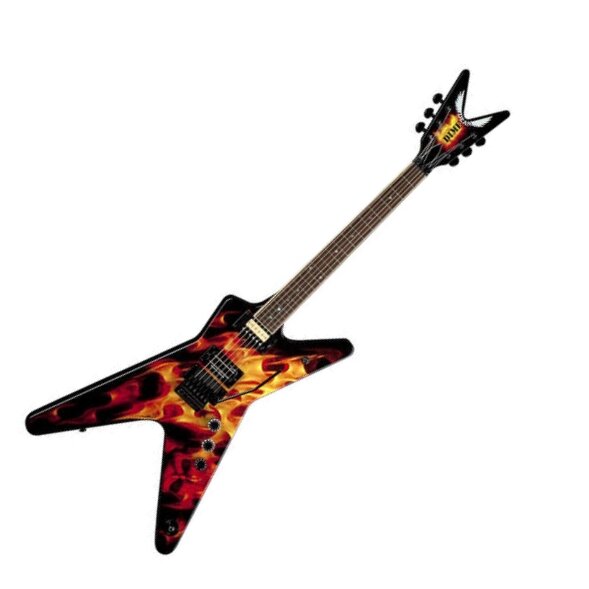 Dean DBDF электрогитара,22 лада,24 3/4,HH,2V+1T, floyd rose, графика- пламя