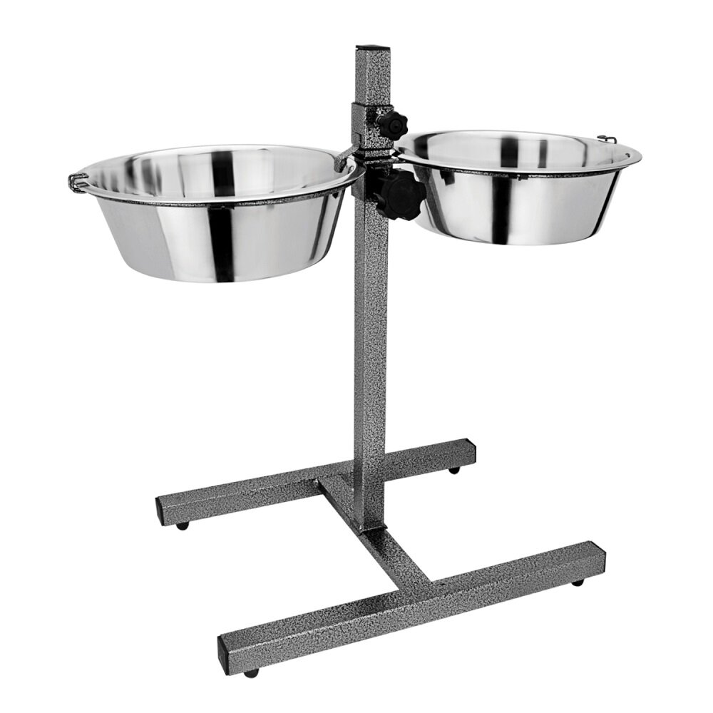 фото Двойная миска для собак на штативе Mr.Kranch 2х0,875 л