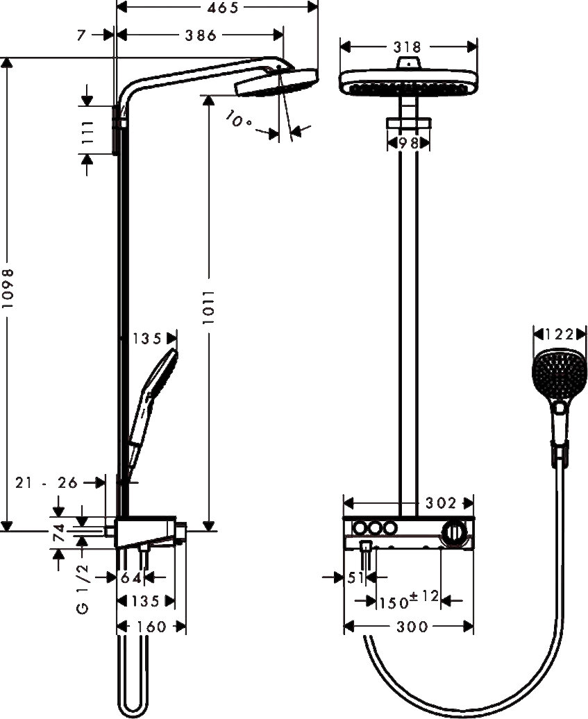 Душевая система Hansgrohe - фото №8