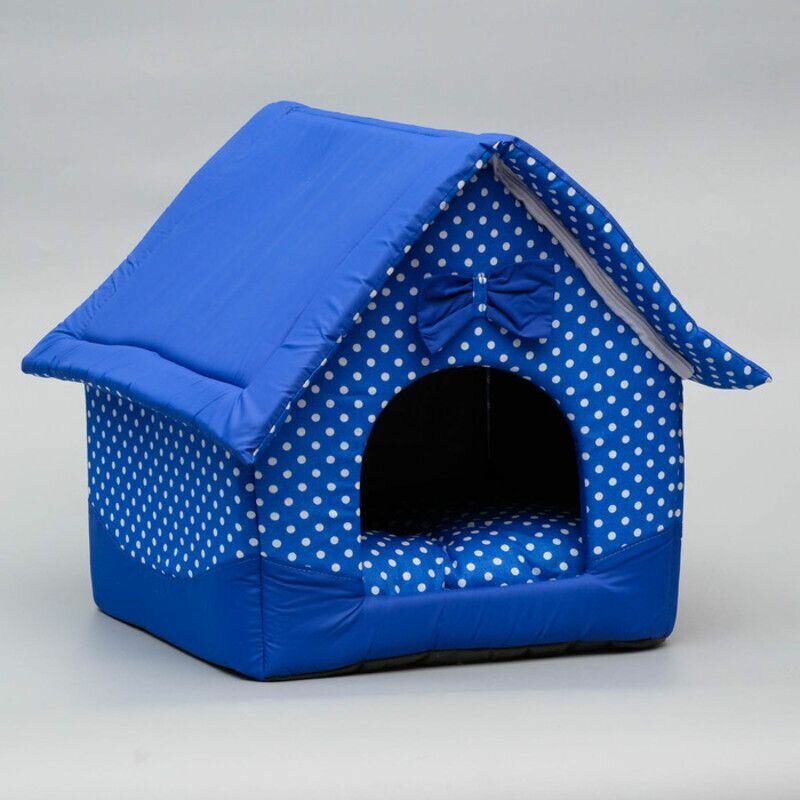 Домик для кошки, дом для кота, для собак, Нежность, 34 х 32 х 37 см, голубой - фотография № 1