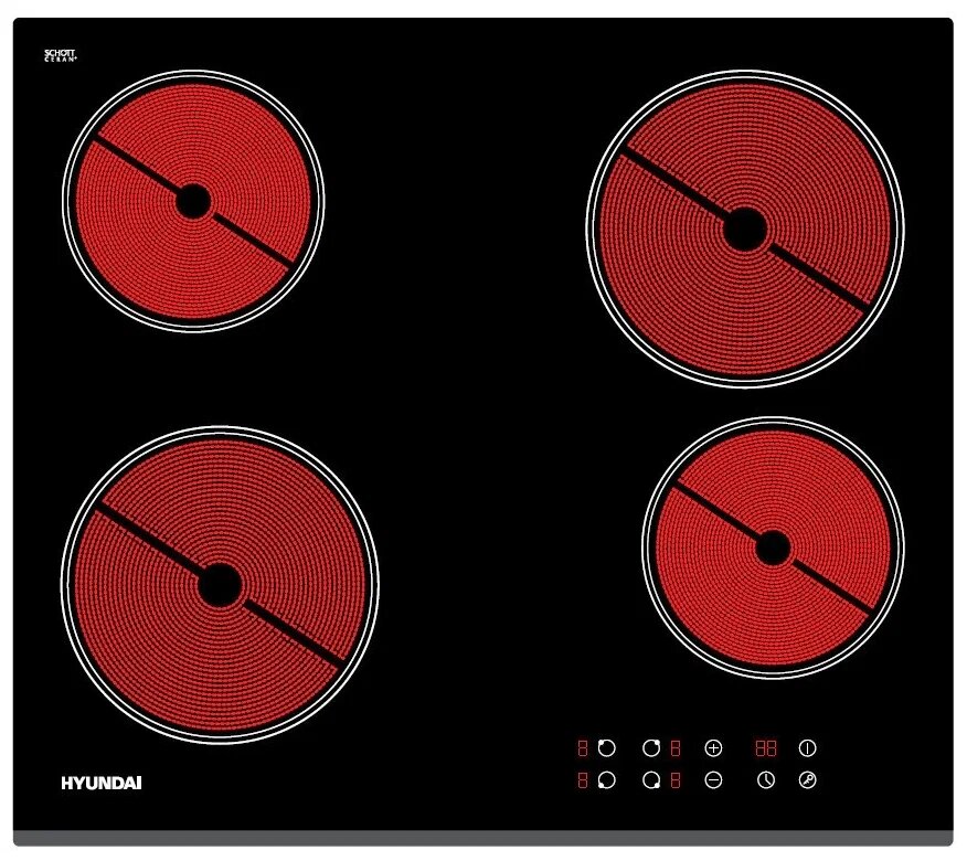 Варочная поверхность Hyundai HHE 6460 BG