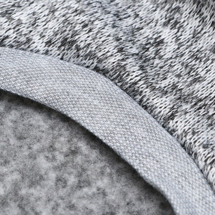 Свитер меланжевый, размер 2XL (ДС 41, ОШ 34, ОГ 55 см), серый - фотография № 8