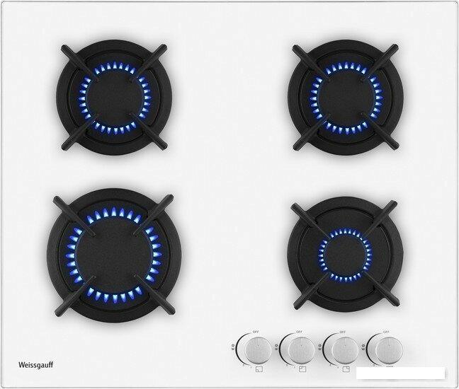 Газовая варочная панель Weissgauff HG 640 WG белый