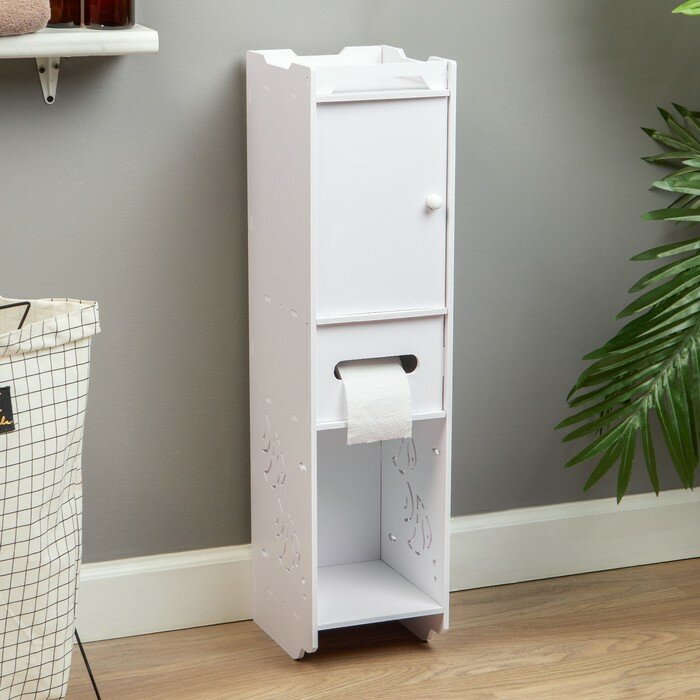 фото Пенал для ванной комнаты, напольный, 20 х 24 х 80 см, пластик