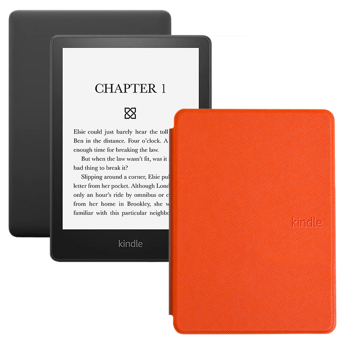 Электронная книга Amazon Kindle PaperWhite 2021 16 Gb black Ad-Supported с обложкой ReaderONE