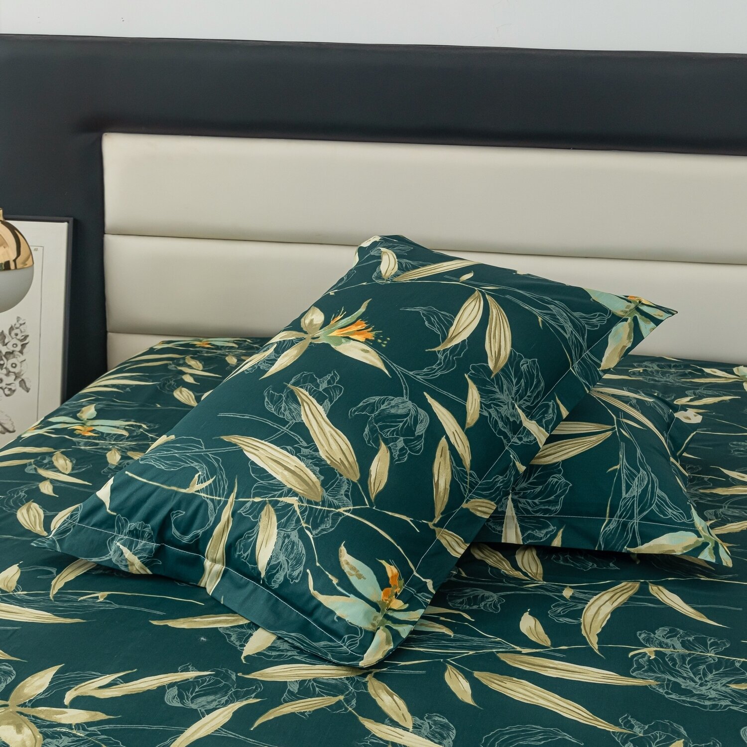 Комплект постельного белья Сатин с Одеялом 100% хлопок на резинке OBR131 - фотография № 8