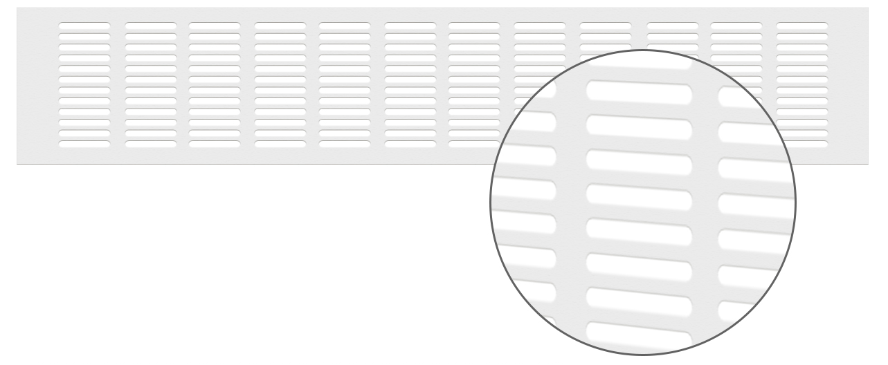 Вентиляционная решетка Благовест 60x500, белая - фотография № 2