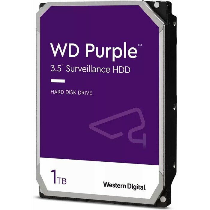 Накопитель Western Digital (WD) HDD 1Tb Purple, 3.5", 5400rpm, 64Mb, SATA3 (WD11PURZ)