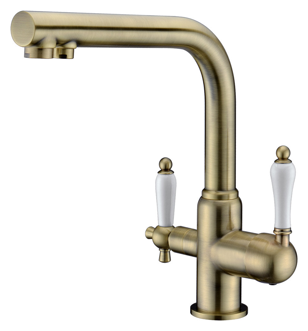 фото Смеситель KAISER Vincent кухня Ø35, однорукий, боковой под фильтр (Бронза)