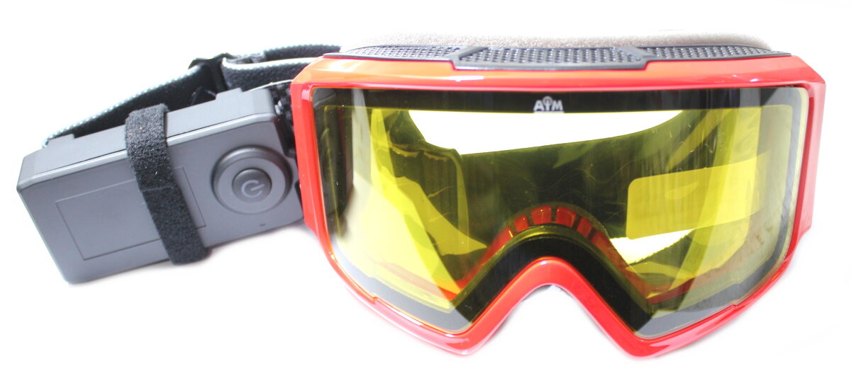 Очки снегоходные с магнитной линзой и подогревом AiM (PRO) 190-103 Accu Heated Goggles Red