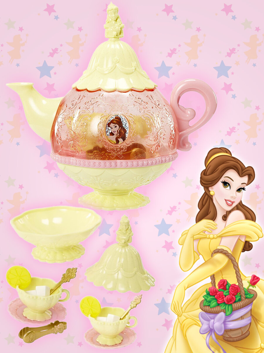 Аксессуар для кукол Игрушка набор посуды, 16 предметов, Disney Princess Белль "Чайная вечеринка"