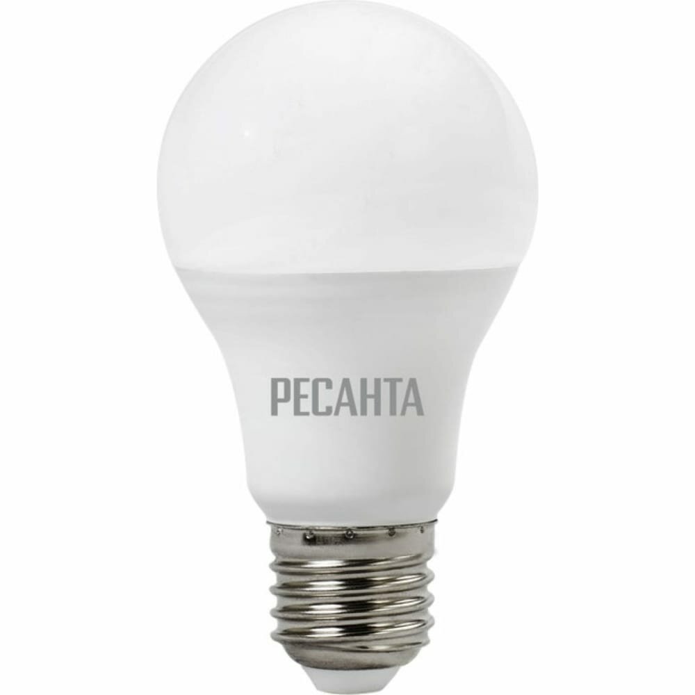 фото Ресанта Лампа светодиодная LL-R-A80-20W-230-6K-E27 груша, 20Вт, холод., Е27 76/1/76