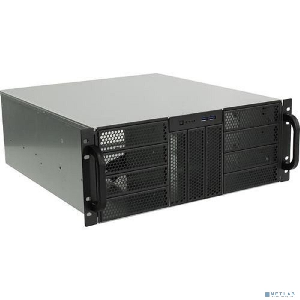 Procase Корпус Procase RE411-D4H11-E-55 Корпус 4U server case,4x5.25+11HDD, черный, без блока питания, глубина 550мм, MB EATX 12"x13" чёрный