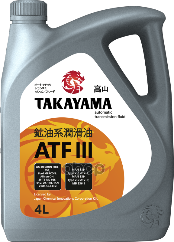 Масло трансмиссионное Takayama ATF llI пластик