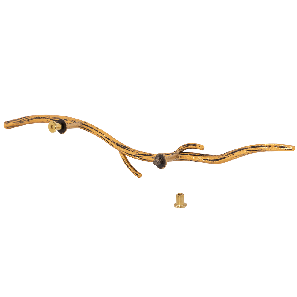 Ручка скоба мебельная BOGACHO Арт Бранч long бронзового цвета ручная работа - фотография № 11