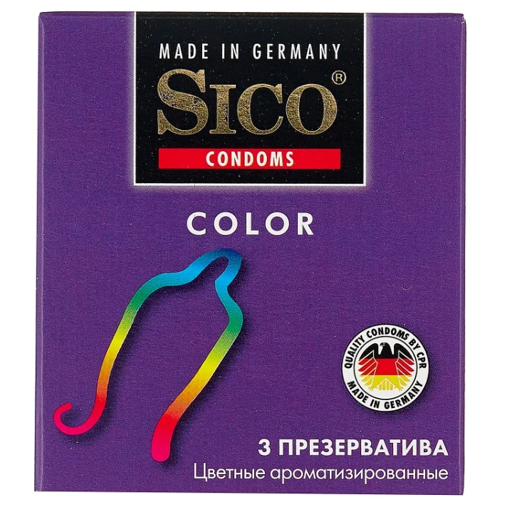 Sico Color презервативы разноцветные 3 шт.