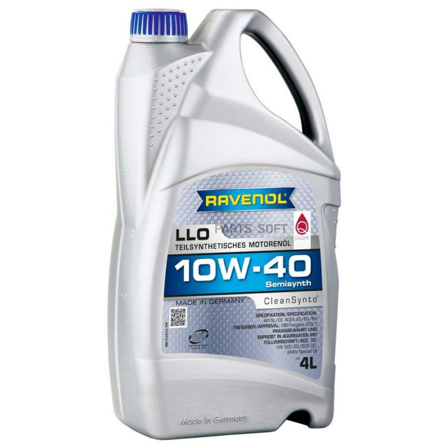 RAVENOL 4014835724396 Масло моторное Ravenol LLO 10W-40 полусинтетическое 4 л 4014835724396