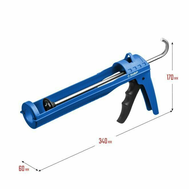Пистолет для герметика, полукорпусной 310 мл, ЗУБР - фотография № 3