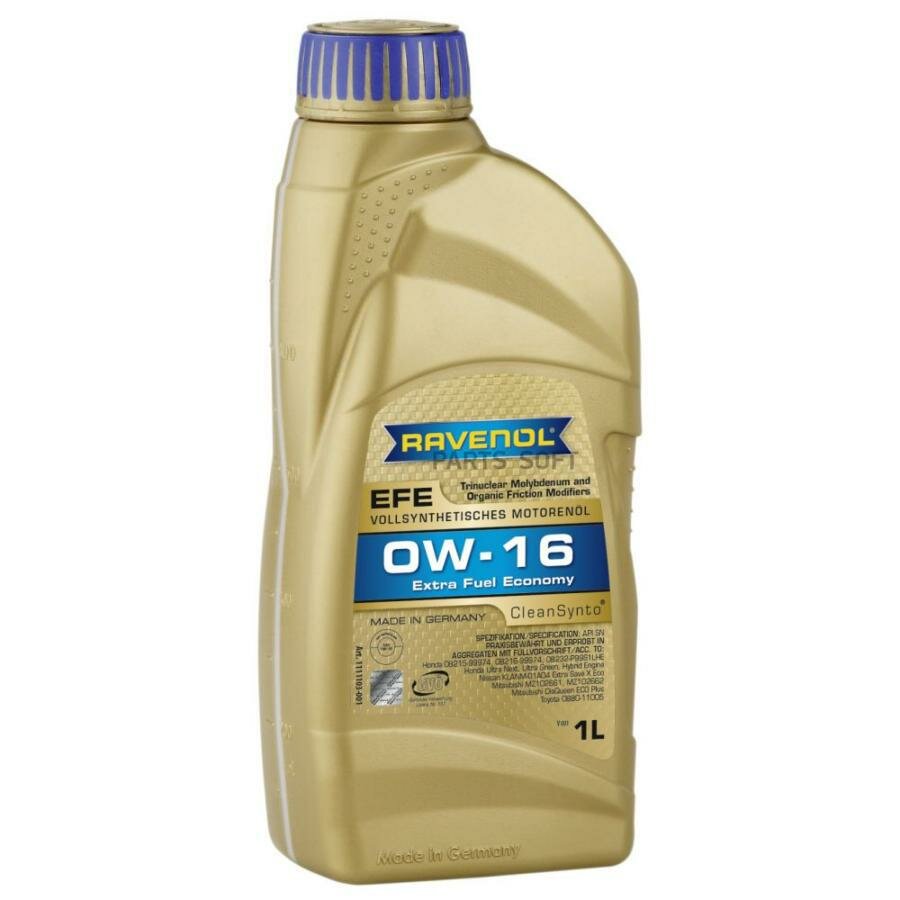 1111103-001-01-999_Моторное масло RAVENOL EFE Extra Fuel Economy SAE 0W-16 ( 1л) new RAVENOL / арт. 4014835802681 - (1 шт)