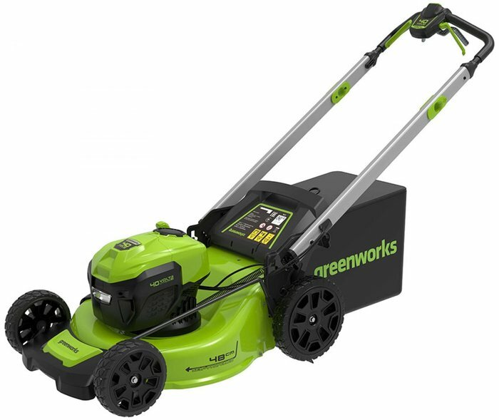 Аккумуляторная газонокосилка Greenworks GD40LM48sp 2517407UB 4 А·ч с АКБ и ЗУ 48 см