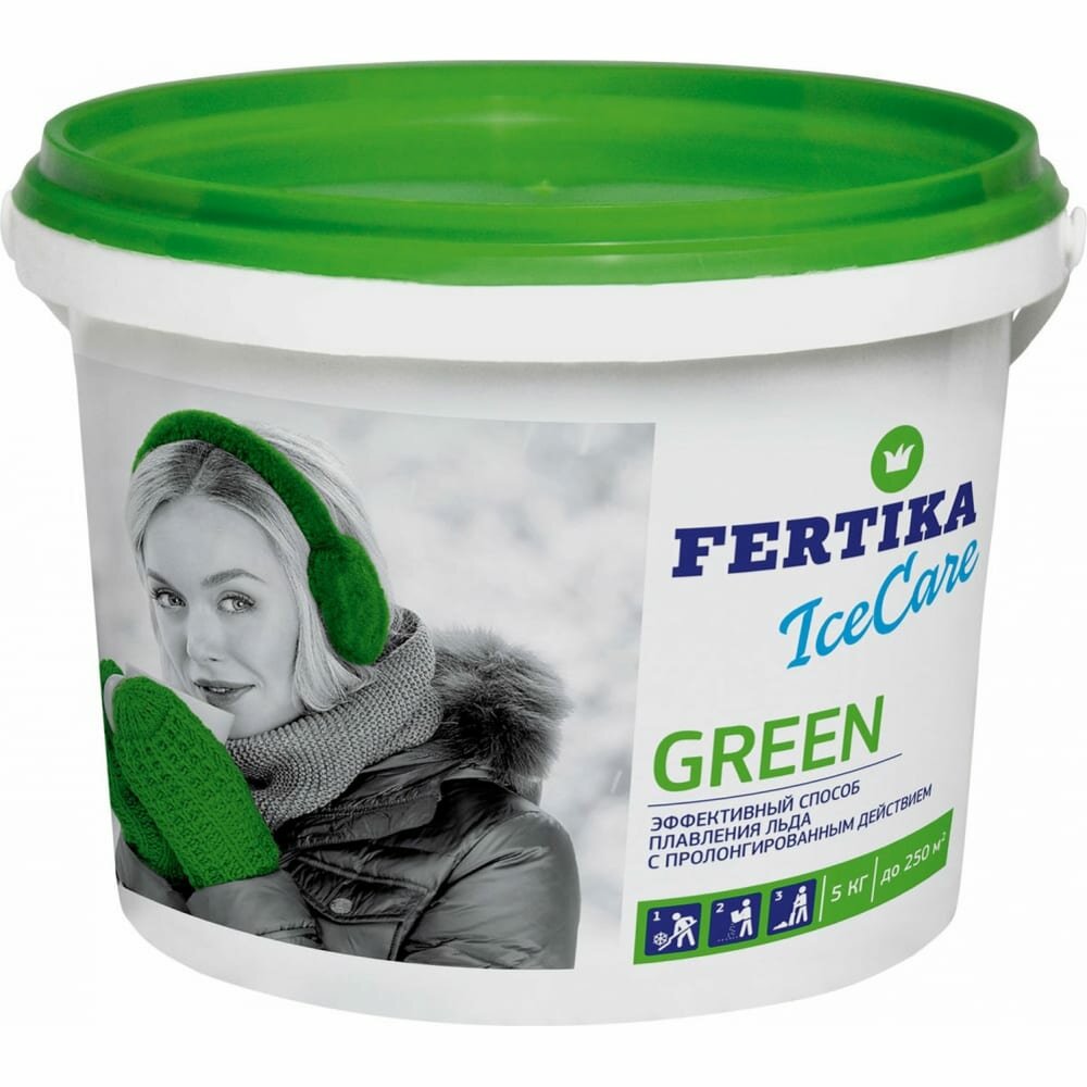 Противогололедный реагент Fertika Icecare Green 5 кг 4620005611016