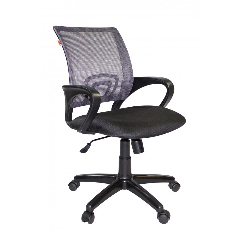 Кресло офисное EASY CHAIR VT_EChair-304 TC Net ткань черн/сетка серая, пластик - фотография № 1