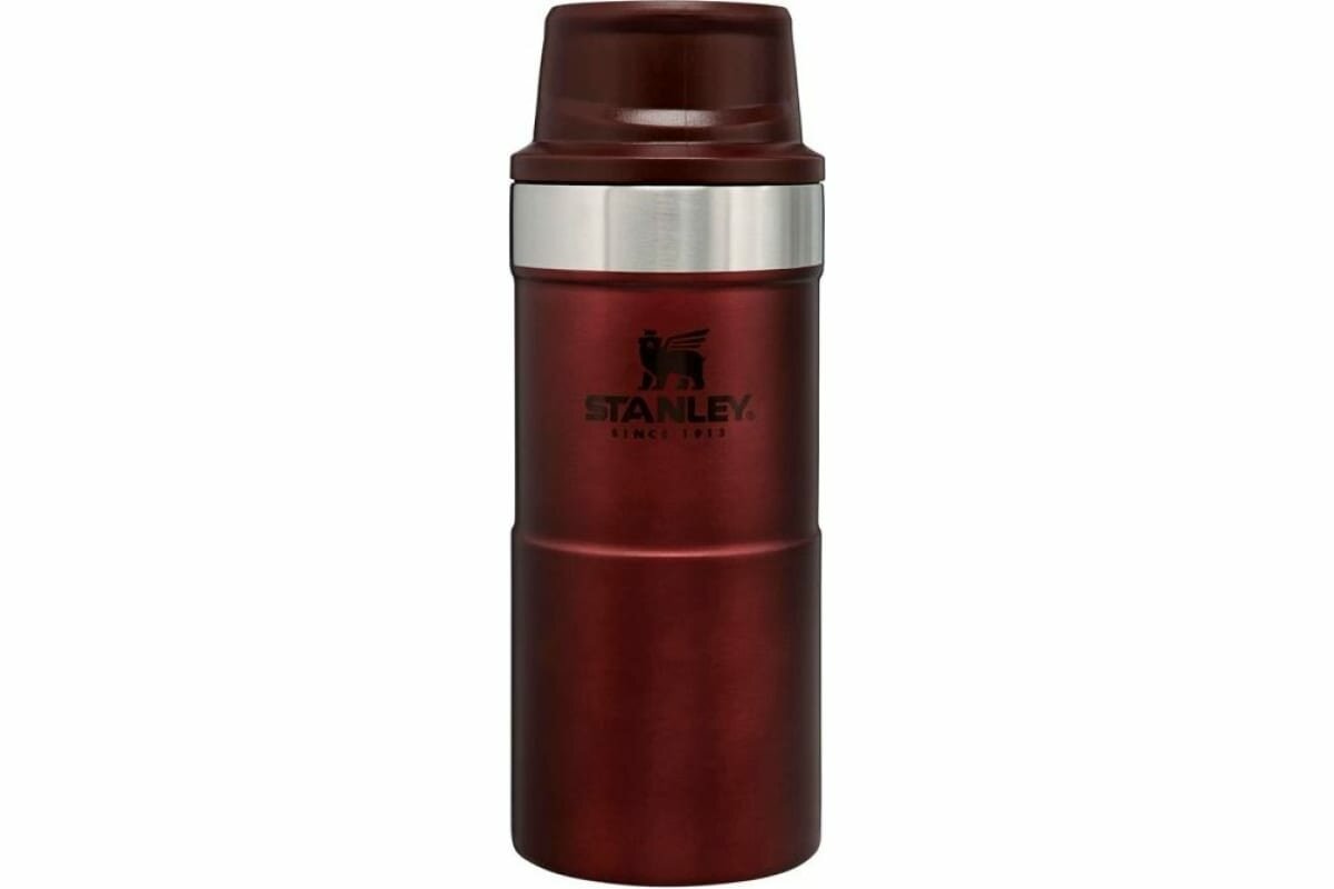Термокружка STANLEY Trigger-Action Travel Mug, 0.35 л, wine red - фотография № 1