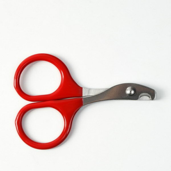 Ножницы-когтерезы с прорезиненными ручками, отверстие 6 мм, красные - фотография № 5