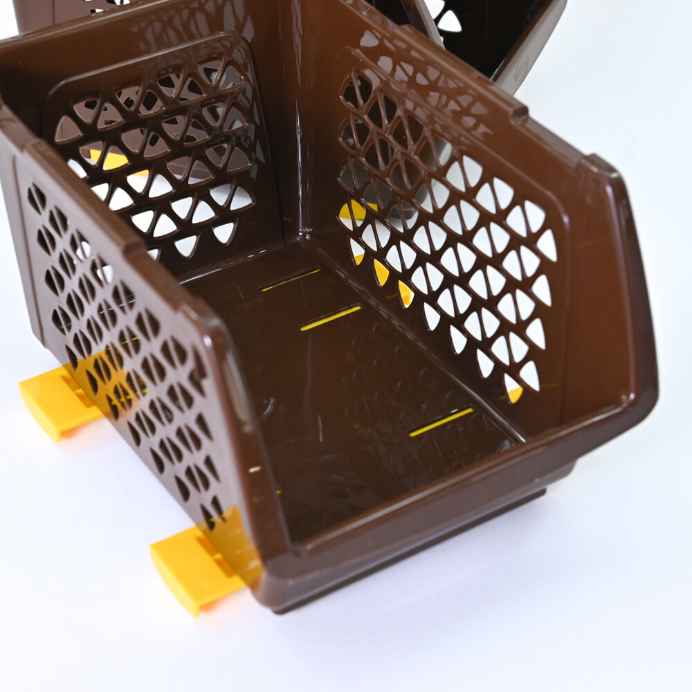 Корзины для хранения, набор 3 шт. по 4,5 л. (цвет шоколадный) - фотография № 3