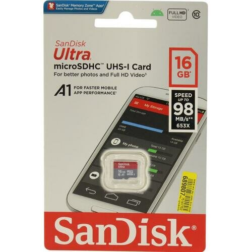 SD карта Sandisk Ultra SDSQUAR-016G-GN6MN